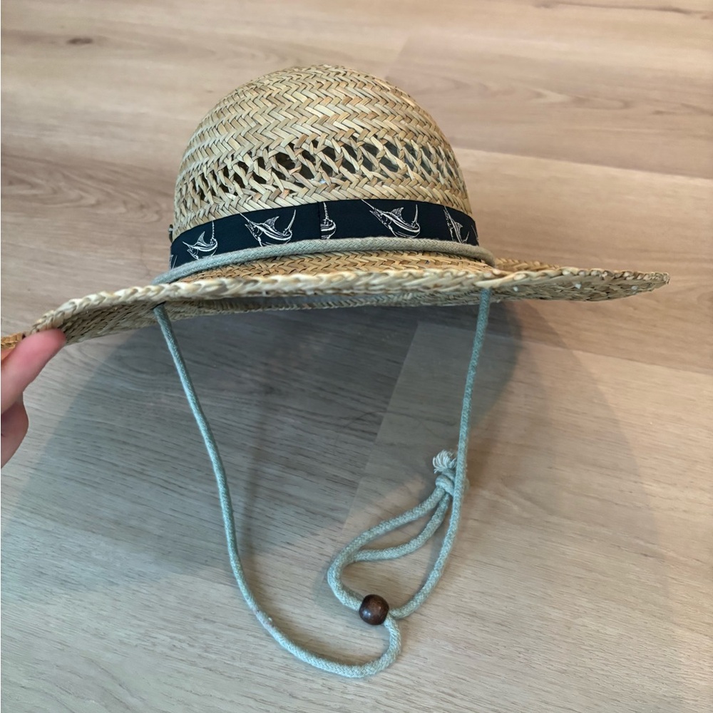 Guy Harvey Straw Sun Hat with Black Band